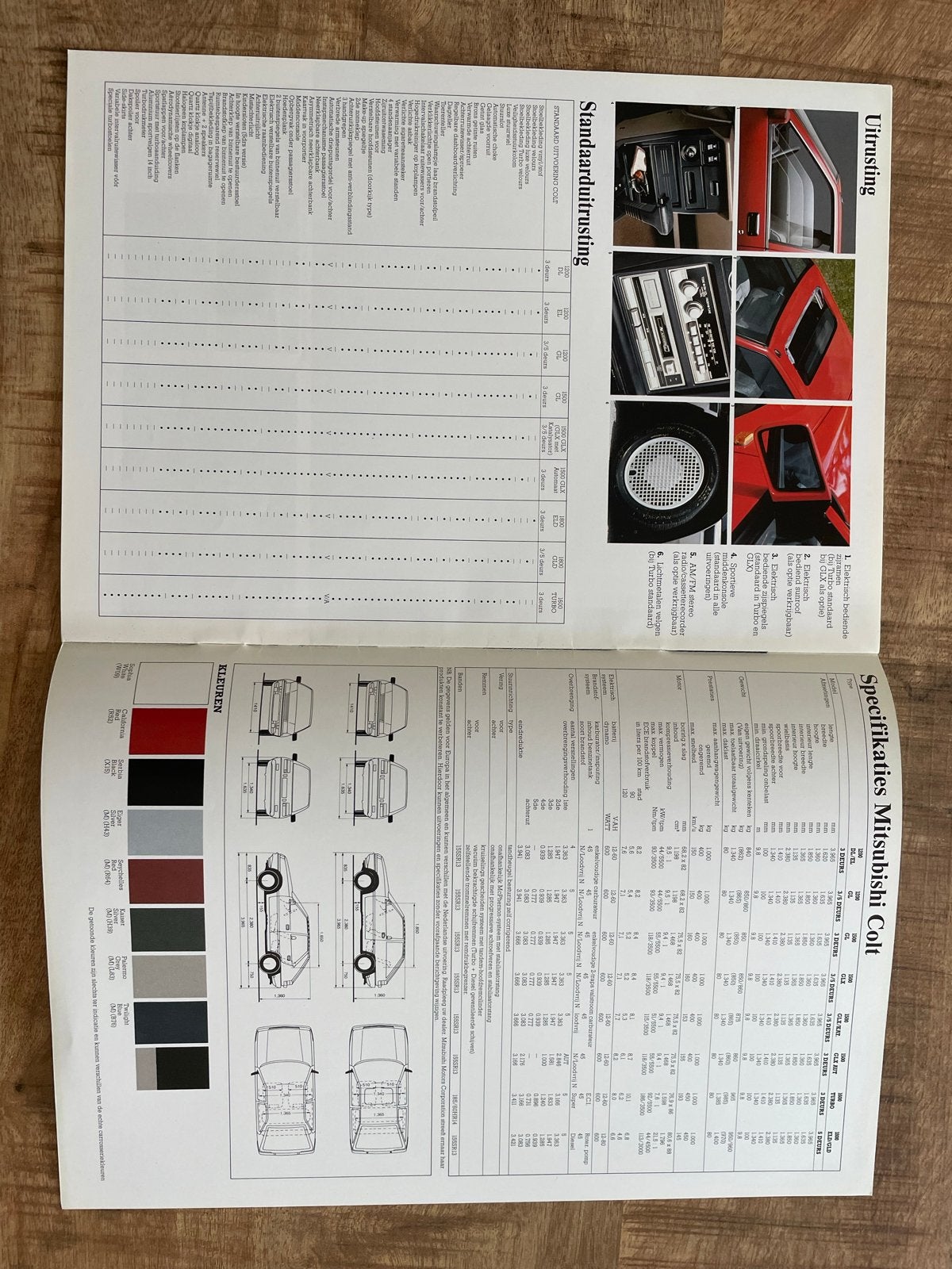 Mitsubishi Colt brochure uit 1987 - Zeldzaam exemplaar, Ophalen of Verzenden, Zo goed als nieuw, Mitsubishi