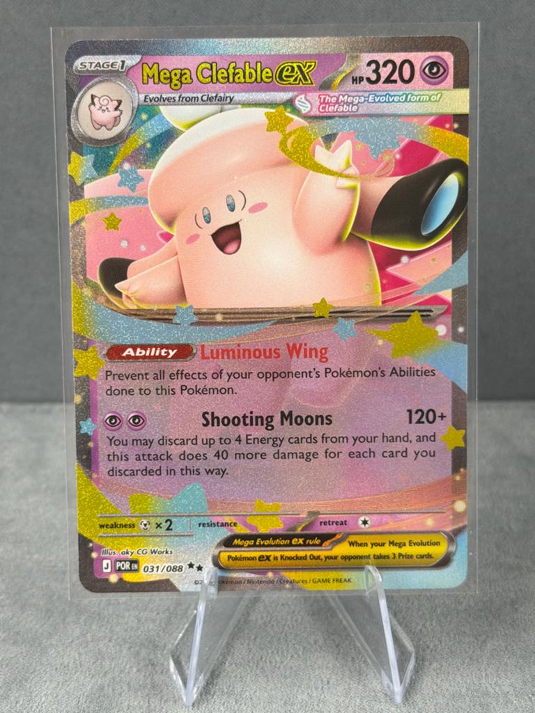 Mega Clefable EX - Pokémon Kaart (031/088), Hobby en Vrije tijd, Verzamelkaartspellen | Pokémon, Ophalen of Verzenden, Zo goed als nieuw
