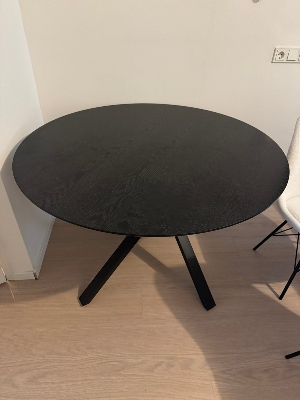 Ronde eettafel met stoelen, Huis en Inrichting, Tafels | Eettafels, Ophalen, 50 tot 100 cm, 100 tot 150 cm, Rond