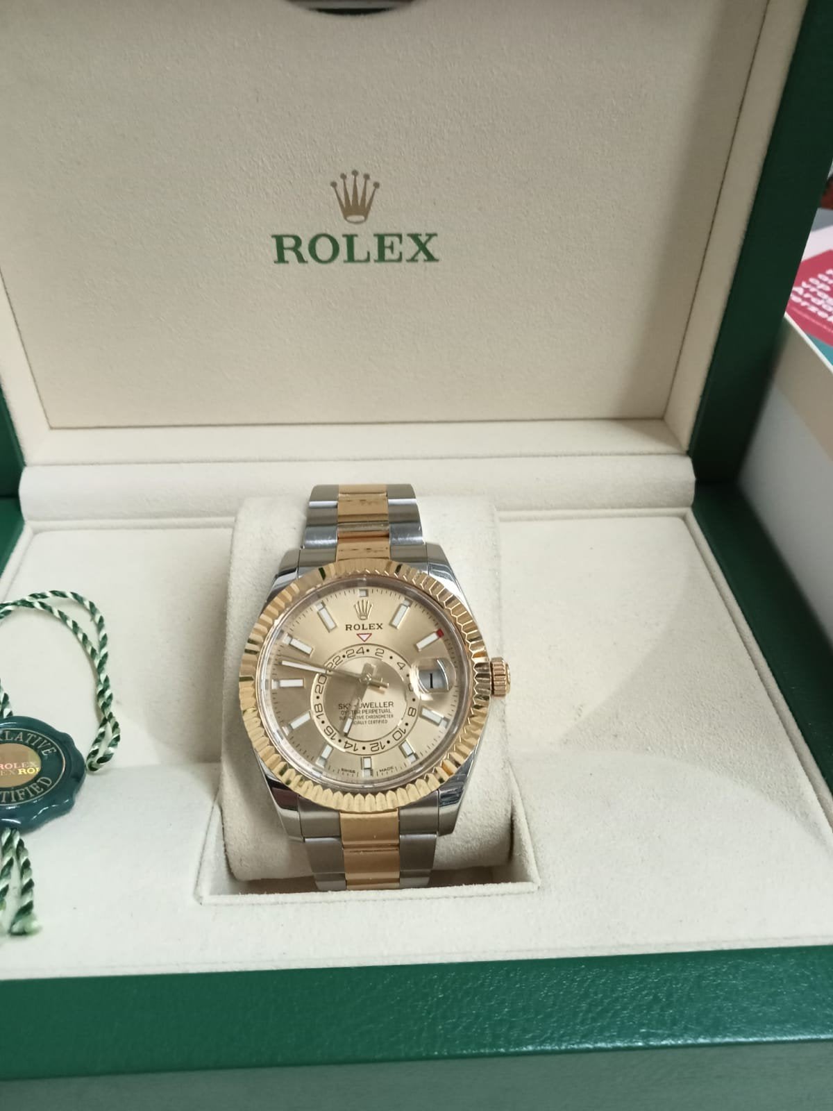 ROLEX SKYDWELLER BI COLOR - Ongedragen, Nieuwstaat, Sieraden, Tassen en Uiterlijk, Horloges | Heren, Ophalen, Rolex, Polshorloge