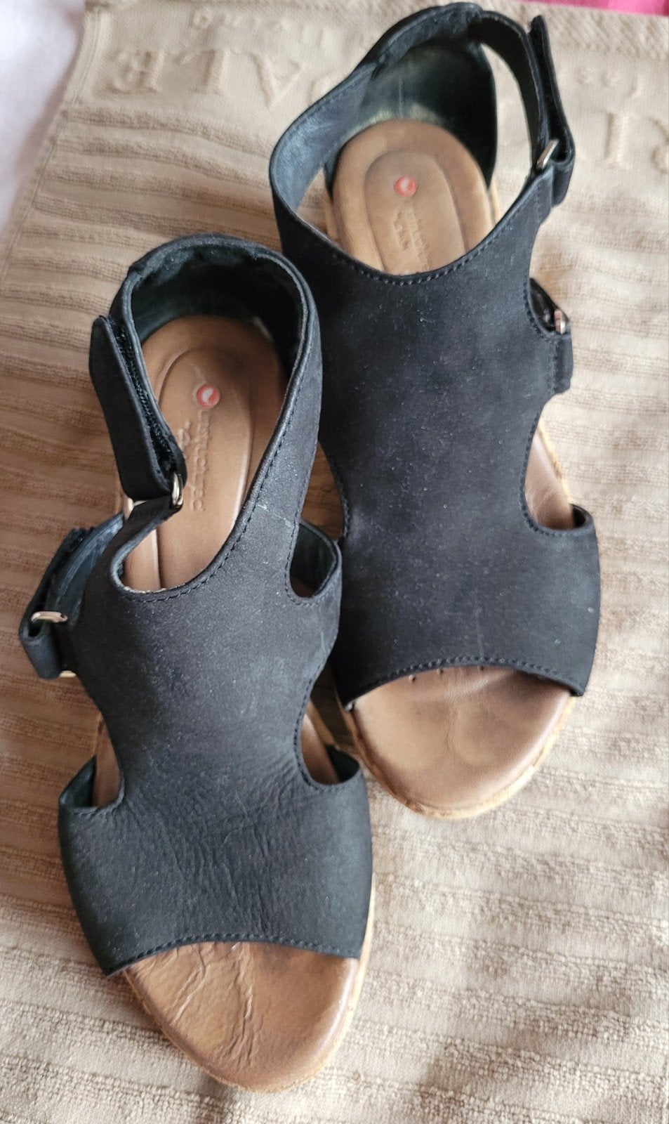 Clarks Unstructured, Zwart, Zo goed als nieuw, Clarks, Sandalen of Muiltjes