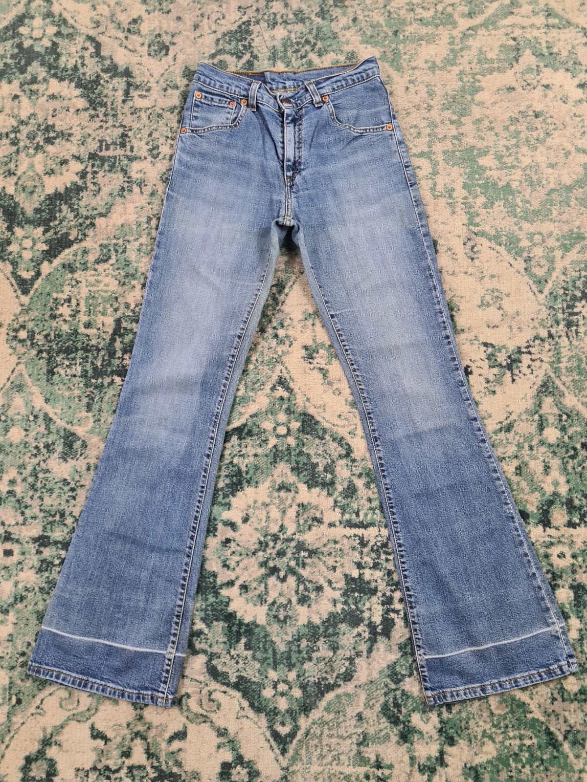 Levi's 525 flare W27 L32 Tulsi2732 Blauw, Blauw, Ophalen of Verzenden, W27 (confectie 34) of kleiner, Gedragen