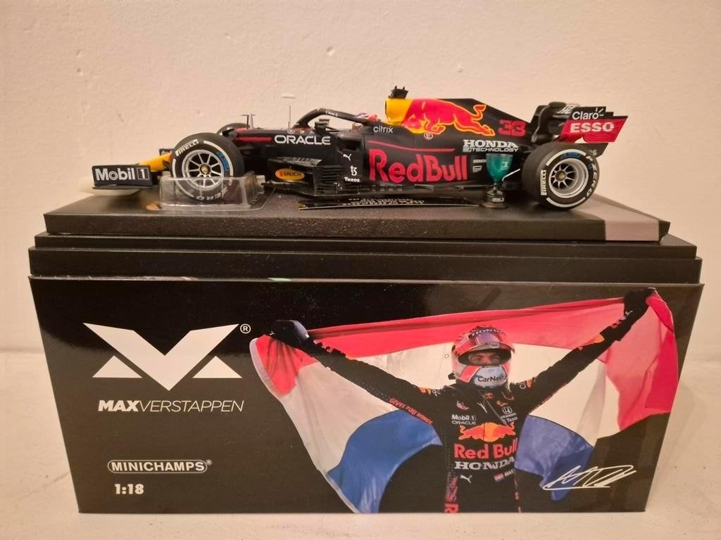 Max verstappen 1:18 dutch gp zandvoort 2021 rb16b, Ophalen, Nieuw, Auto, MiniChamps