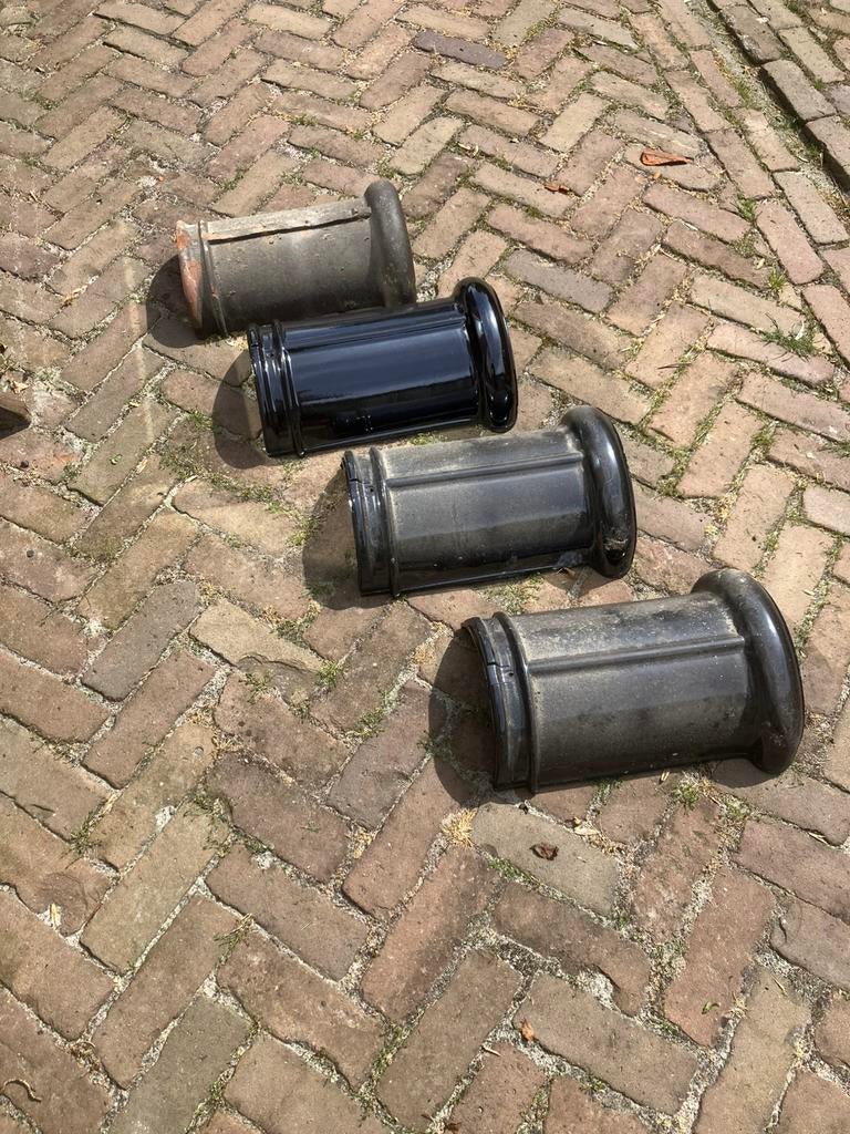 Nokpan / dakpan zwart, Doe-het-zelf en Verbouw, Dakpannen en Dakbedekking, Ophalen, Gebruikt, Steen of Klei, Zwart