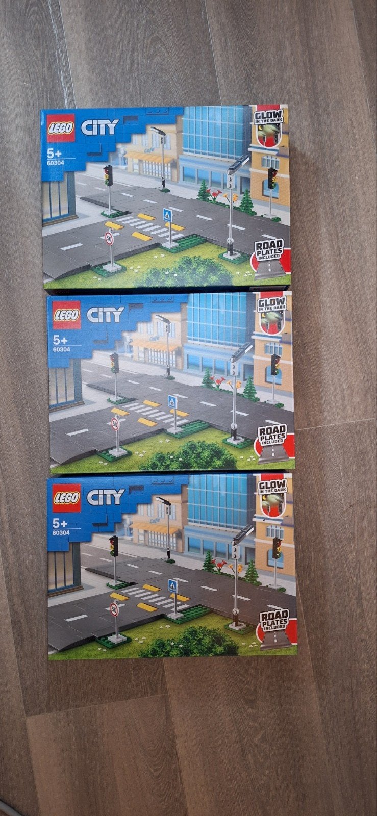 Nieuw 3x LEGO City 60304 Wegplaten, Ophalen of Verzenden