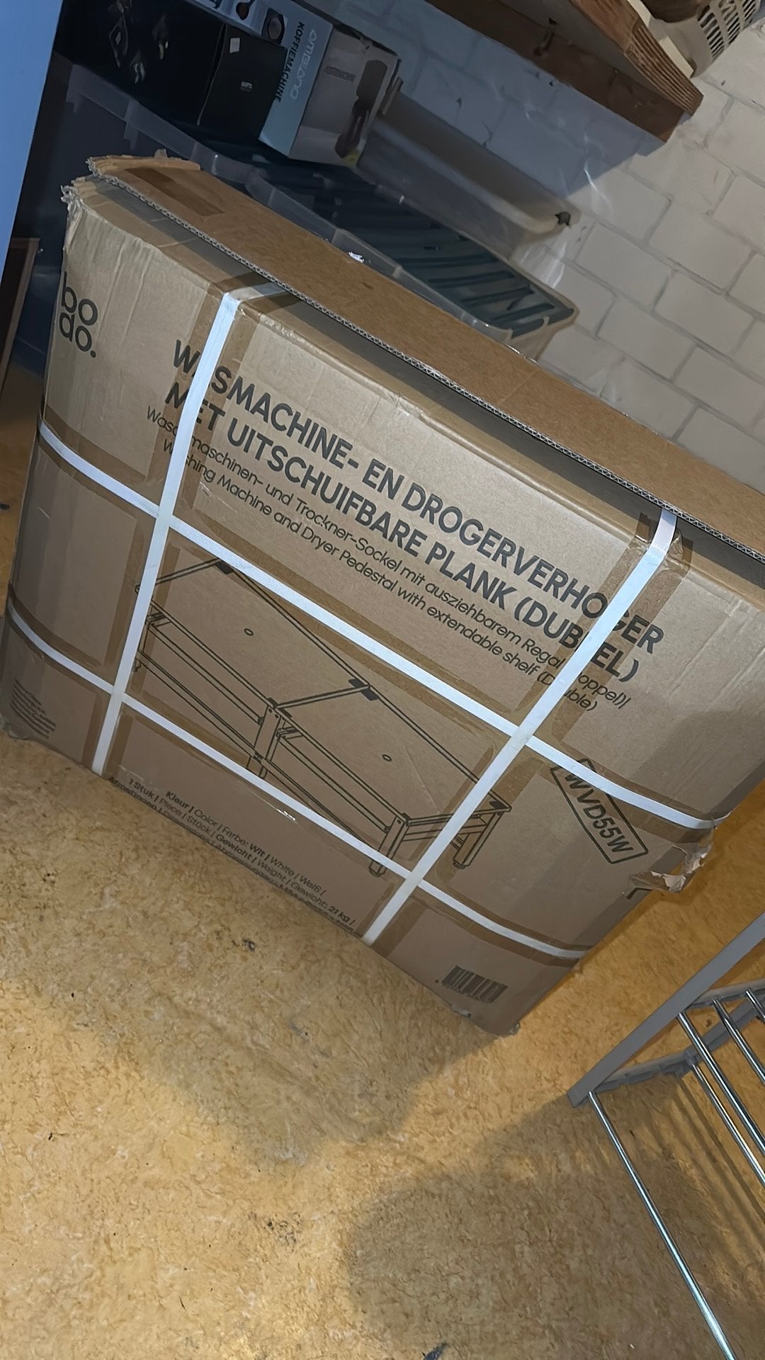 Wasmachine/droger verhoger met uitschuifbare plank(dubbel), Witgoed en Apparatuur, Ophalen, Zo goed als nieuw, Minder dan 1200 toeren
