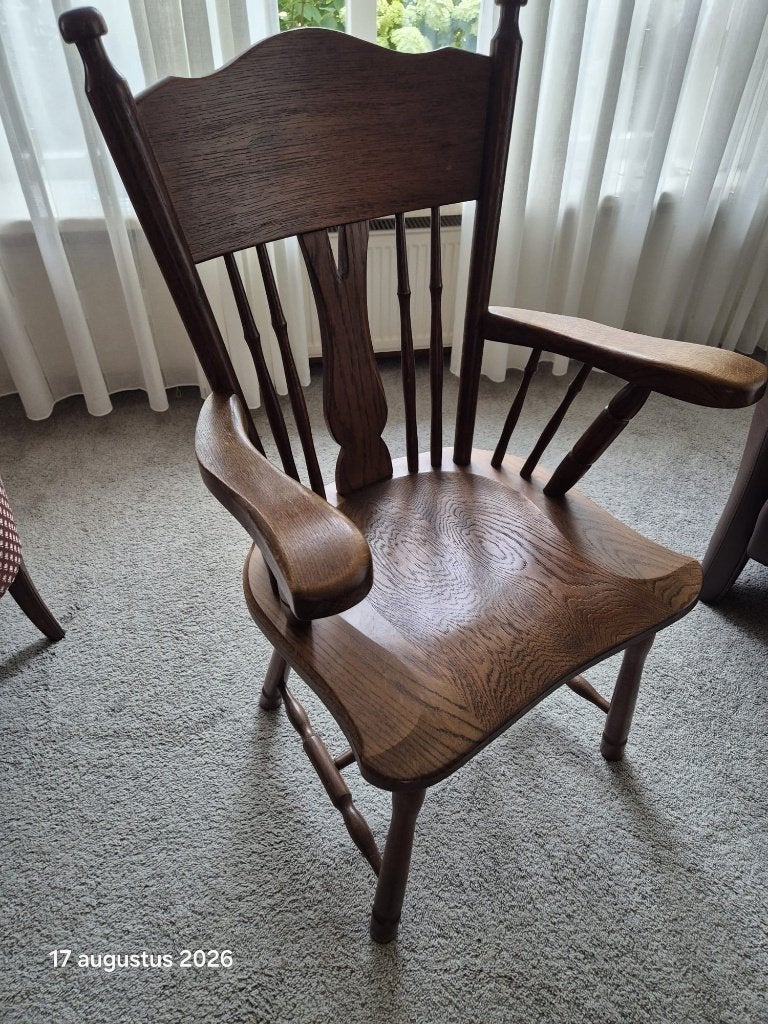 Houten stoel, Huis en Inrichting, Ophalen, Gebruikt, Bruin, Eén