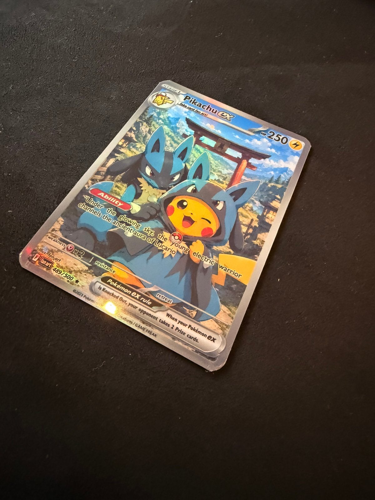 Lucario poncho geinspireerde custom fan art, Verzenden, Zo goed als nieuw, Overige thema's