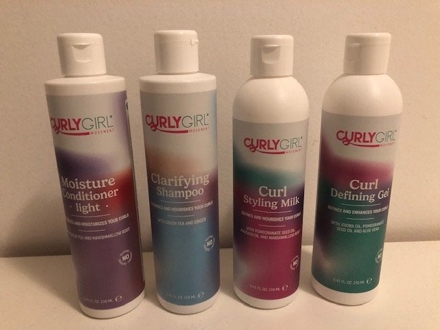 curly girl movement set - 4 flessen, Ophalen of Verzenden, Zo goed als nieuw, Shampoo of Conditioner