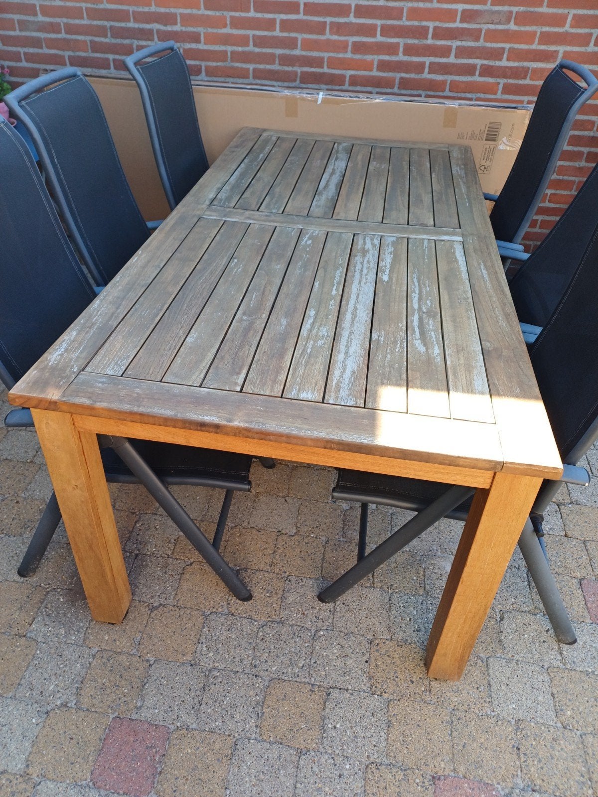 Tuintafel, Ophalen, Gebruikt, Hout