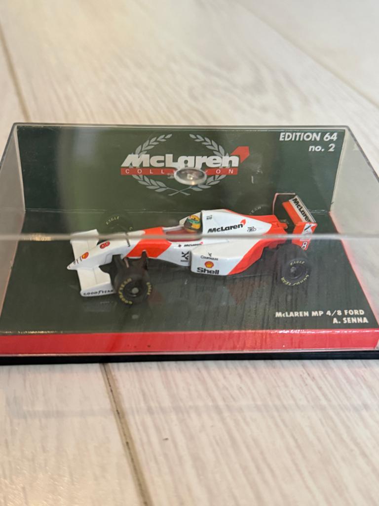 McLaren MP 4/8 Ford A. Senna Modelauto - Edition 64 no. 2, Overige merken, 1:50 of kleiner, Auto, Ophalen of Verzenden