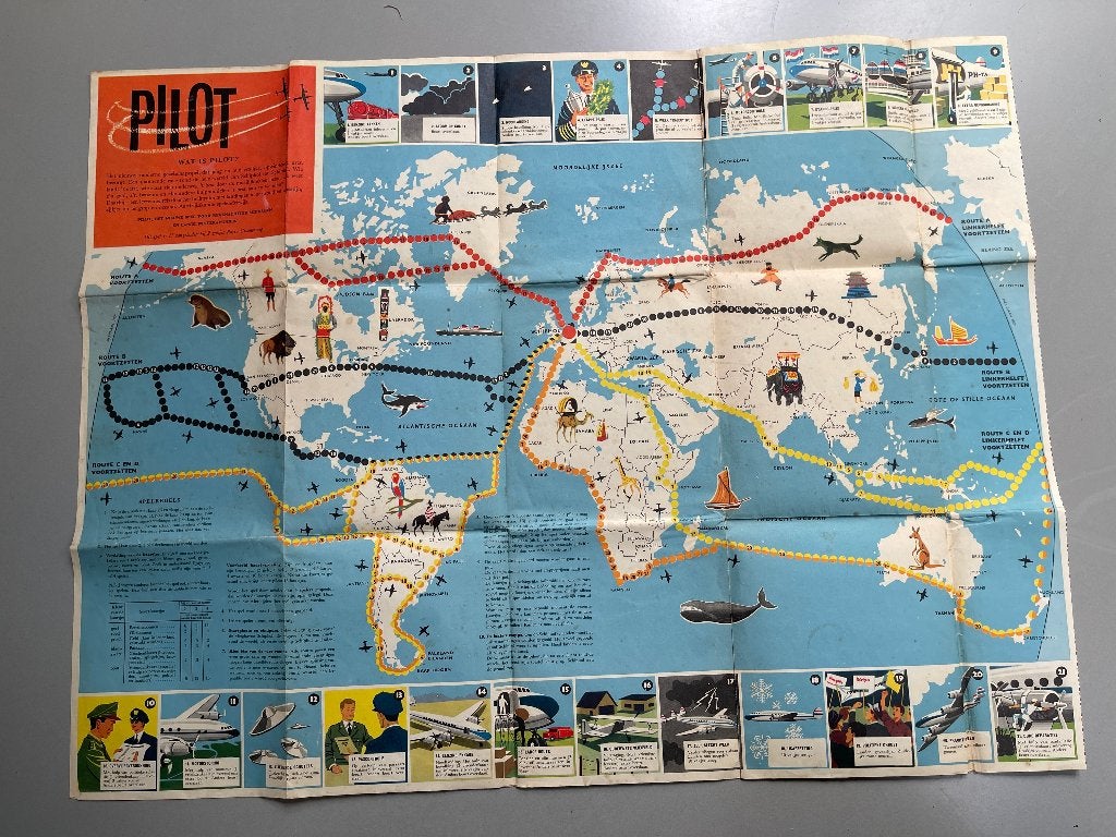 ruim 75 jaar oud bordspel Pilot (Luchtvaart)