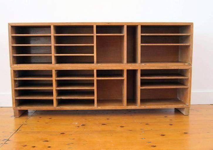 Classic vintage Eiken kast retro design met veel vakjes, Ophalen