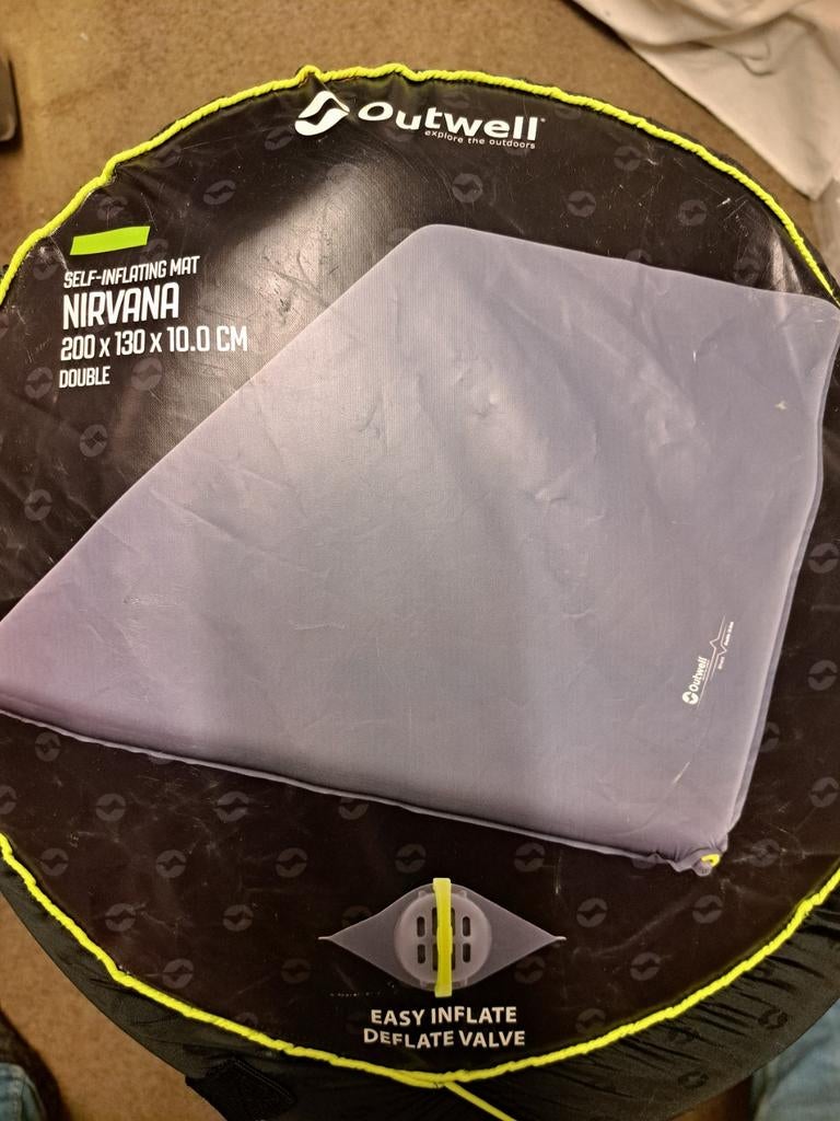 Outwell Nirvana Double zelfopblaasbaar luchtbed 200x130x10cm, Caravans en Kamperen, Ophalen of Verzenden, Nieuw, 2-persoons