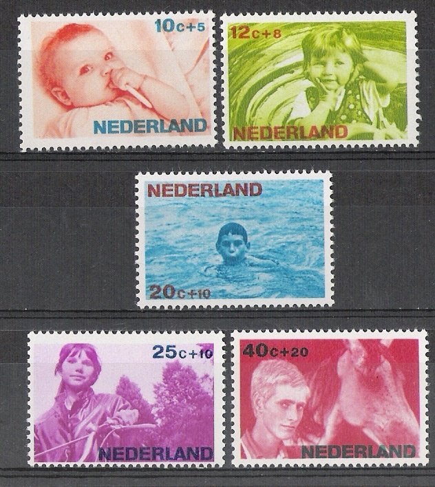 Nvph 870-74 postfris cw 2,50, Postzegels en Munten, Ophalen of Verzenden