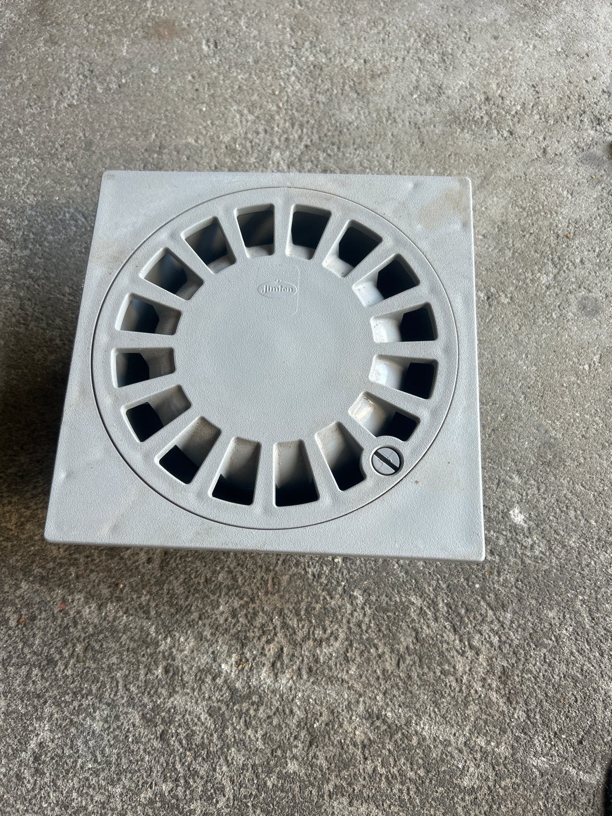 Nieuwe Jimien ABS vloerput 20x20cm, onderuitvoer 75mm, 60 tot 80 mm, Nieuw, Ophalen of Verzenden, Overige materialen