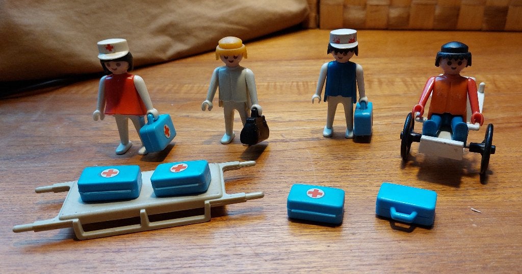 Klassiek Playmobil (jaren 70) – Vintage verpleging, Ophalen of Verzenden, Gebruikt