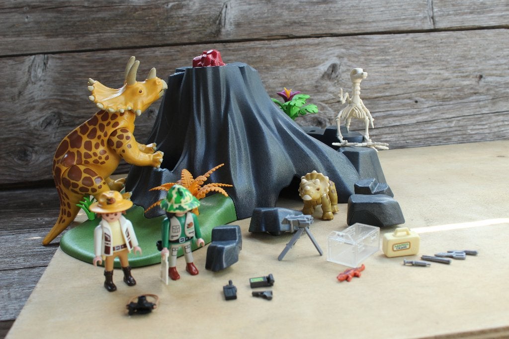 Playmobil 4170 Triceratops met baby, Ophalen of Verzenden, Zo goed als nieuw, Complete set