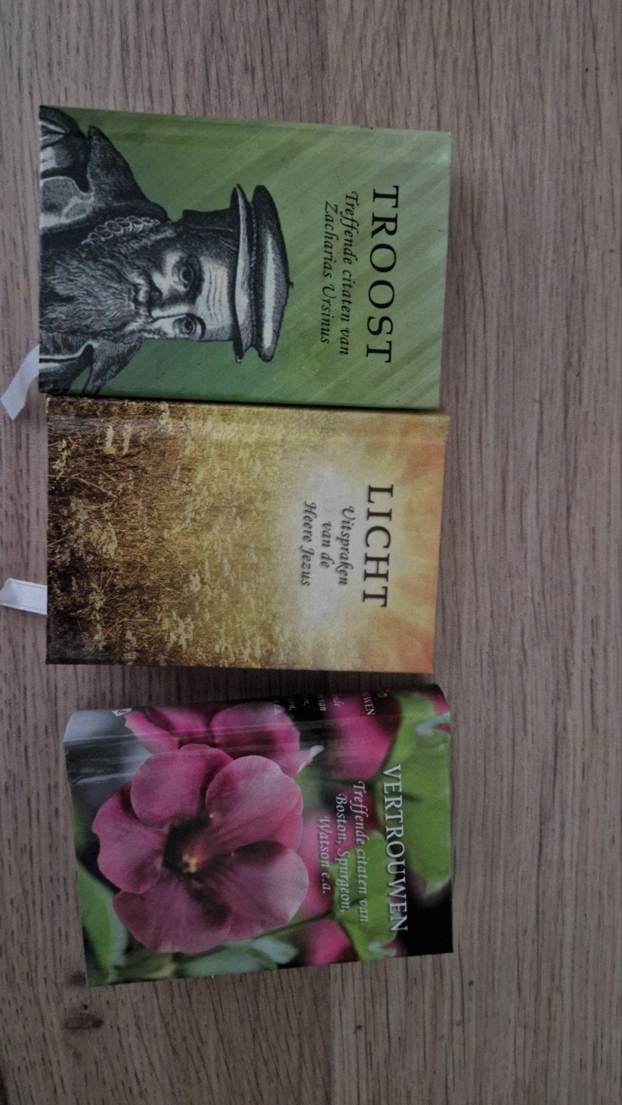 Set van 3 religieuze boekjes: Troost, Vertrouwen, Licht, Ophalen of Verzenden, Nieuw, Zacharias Ursinus, Boston, Spurgeon, Watson, Heere Jezus