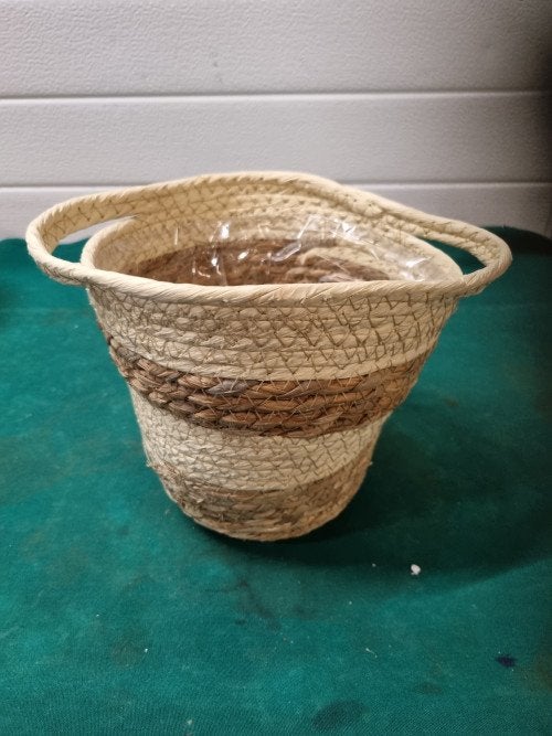 bloempot mand gevlochten, Ophalen of Verzenden, 'T Olde Gre-j, Info@toldegrej.nl, Endepoelstraat 20f Didam
