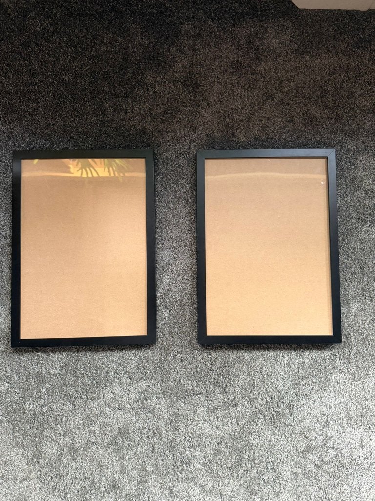 ️ Set van 2 zwarte fotolijsten ca. 32 x 45 cm – modern, Hout, Standaard fotolijst, Ophalen of Verzenden, Zo goed als nieuw