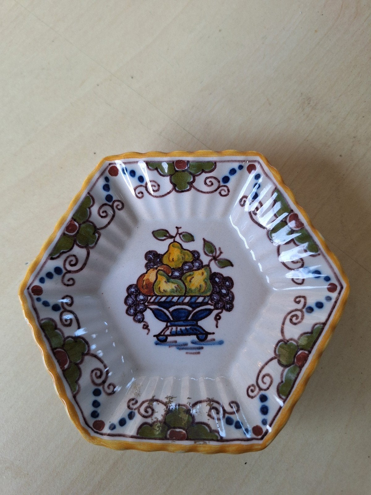 Makkum heel klein Wandbordje. Ophalen., Ophalen