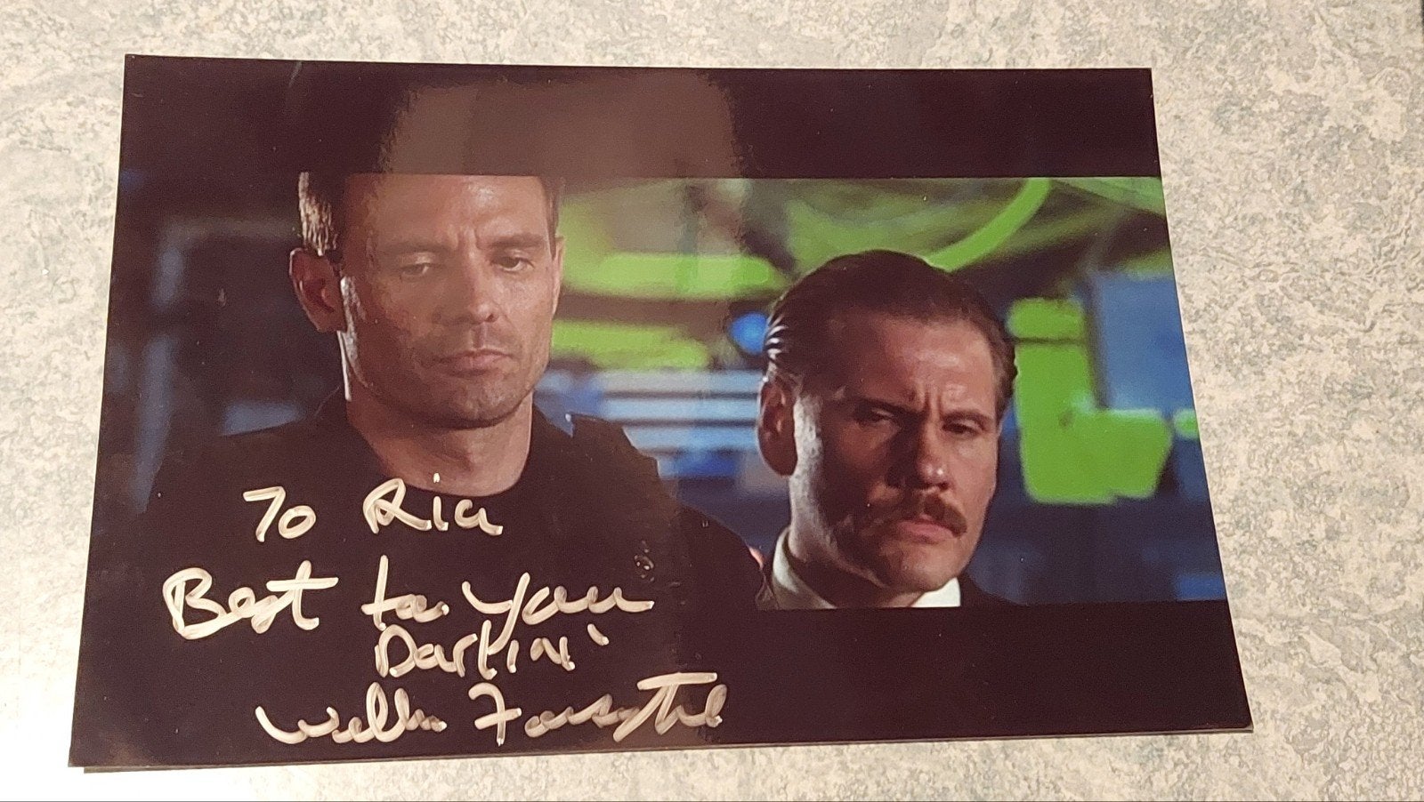 Handtekening William Forsythe gepersonaliseerd, Ophalen of Verzenden, Zo goed als nieuw, Foto of Kaart, Gesigneerd