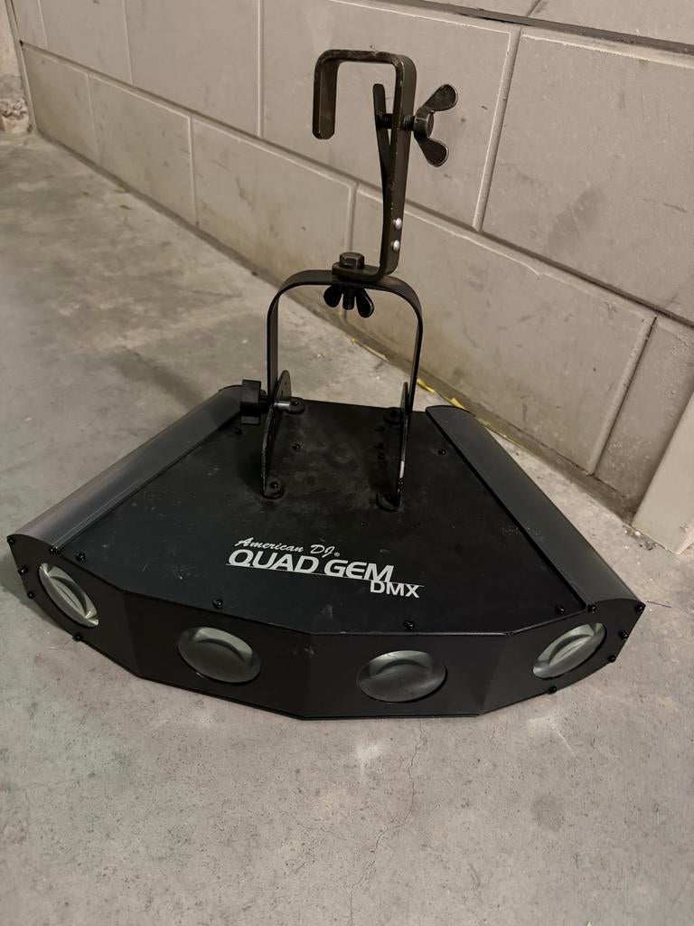 American DJ Quad Gem DMX disco lamp, Ophalen of Verzenden, Gebruikt, Licht