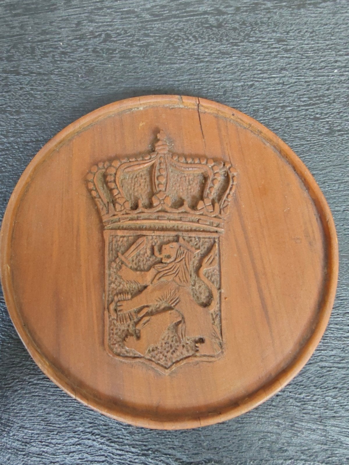 Houten bord met rijkswapen, Ophalen of Verzenden, Landmacht, Nederland