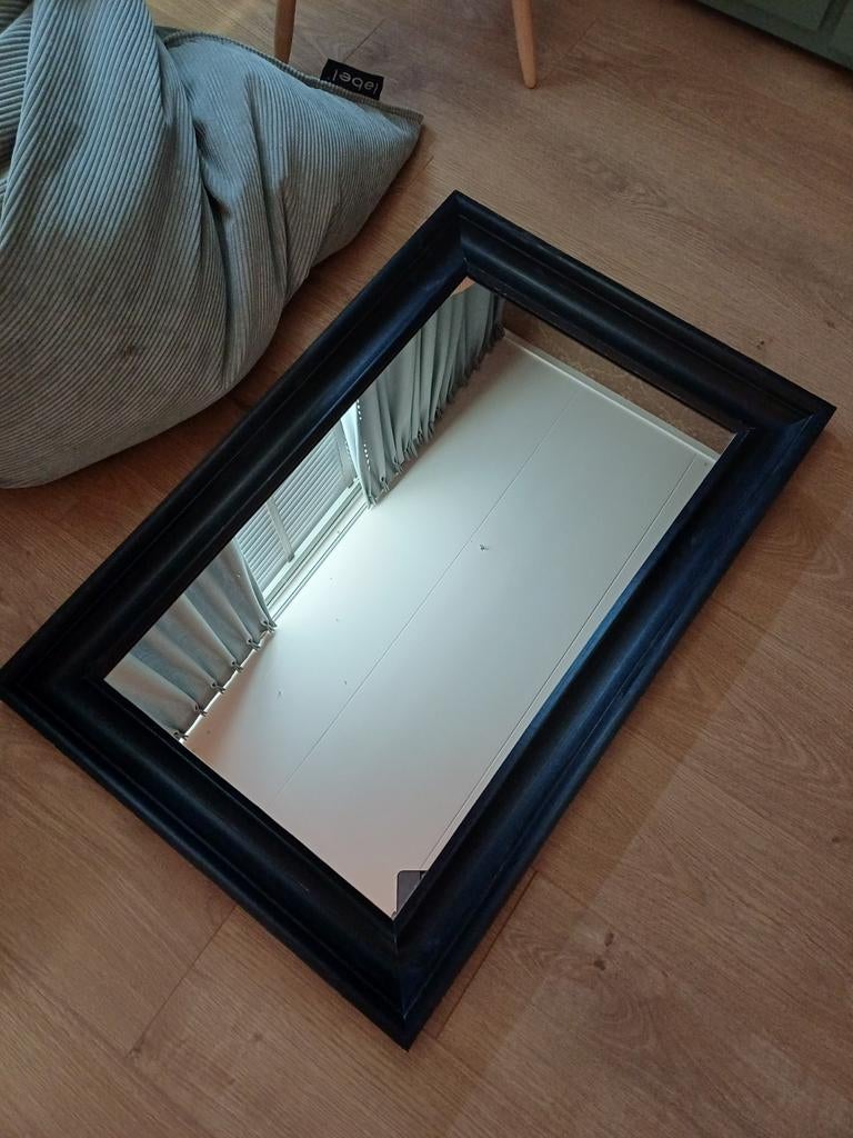 Ikea Hemnes spiegel 60x90cm - Bruin/Zwart, Ophalen, Gebruikt, Minder dan 100 cm, Rechthoekig