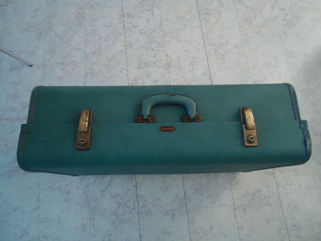Vintage koffers voor op uw Oldtimer of Mancave jaren 50, Overige materialen, Gebruikt, 50 tot 60 cm, Slot