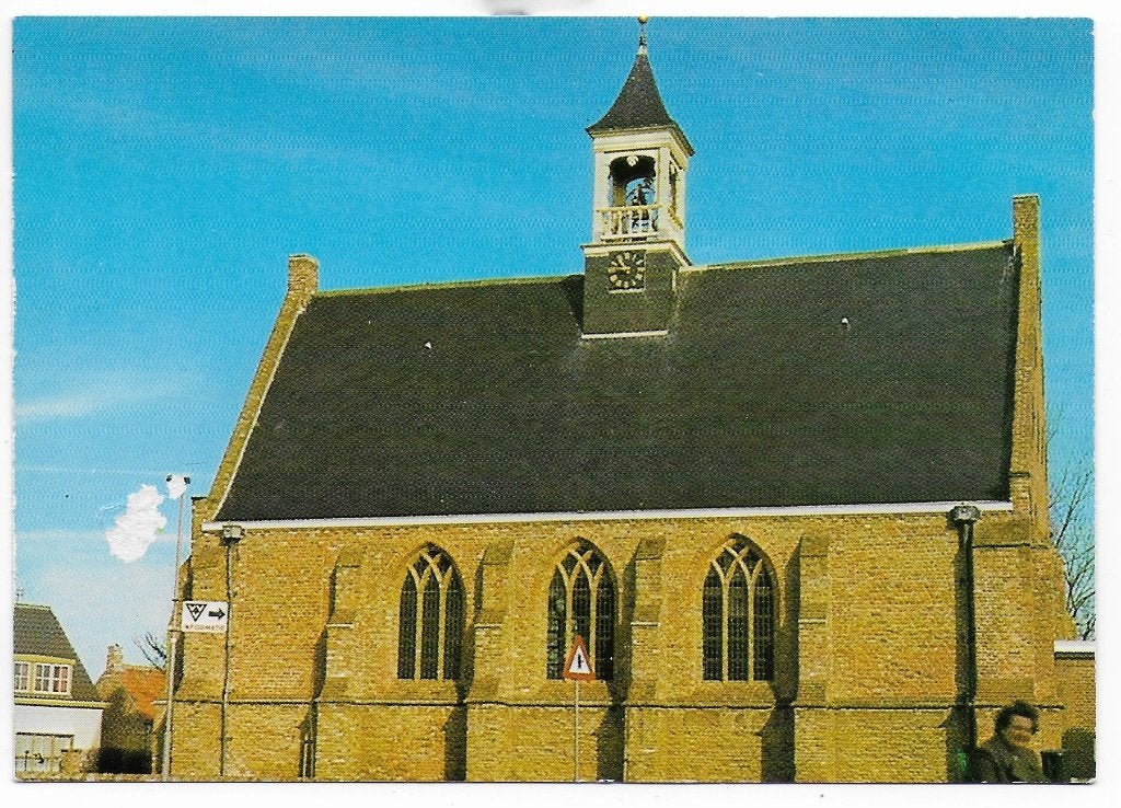 Vrouwenpolder Ned Herv Kerk ongelopen Ansichtkaart ( B4882), Ophalen of Verzenden, 1980 tot heden, Ongelopen