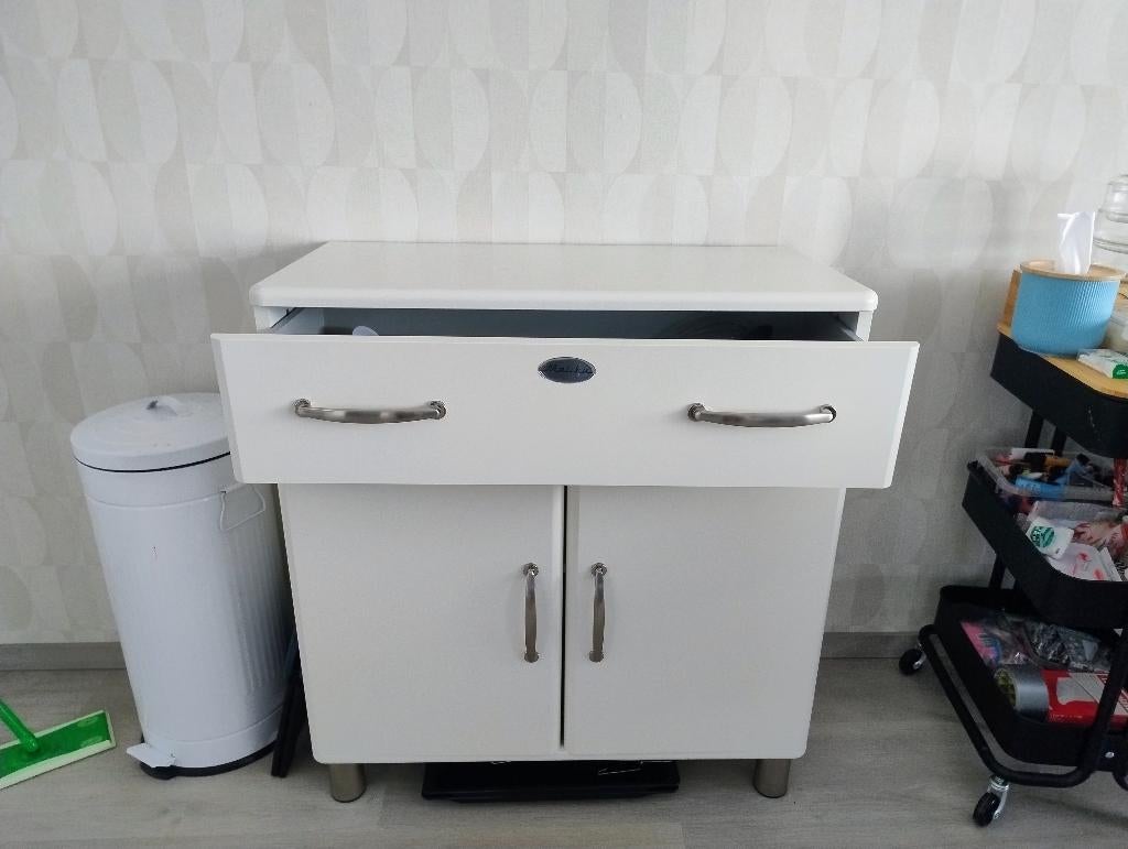 Tenzo kast Malibu wit - leenbakker, Huis en Inrichting, Kasten | Dressoirs, Ophalen, Gebruikt, Met deur(en), Vintage