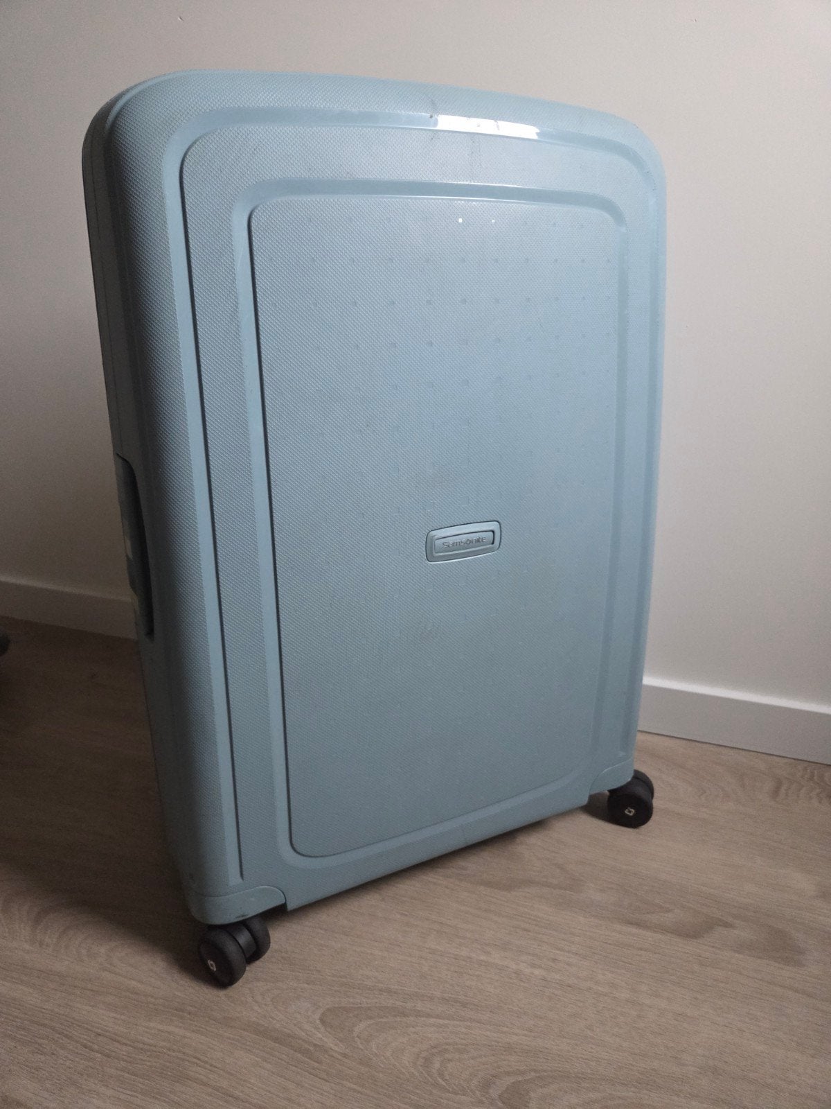 Samsonite Koffer S'Cure Spinner - Lichtblauw 69/45cm, Hard kunststof, 45 tot 55 cm, Zo goed als nieuw, Wieltjes
