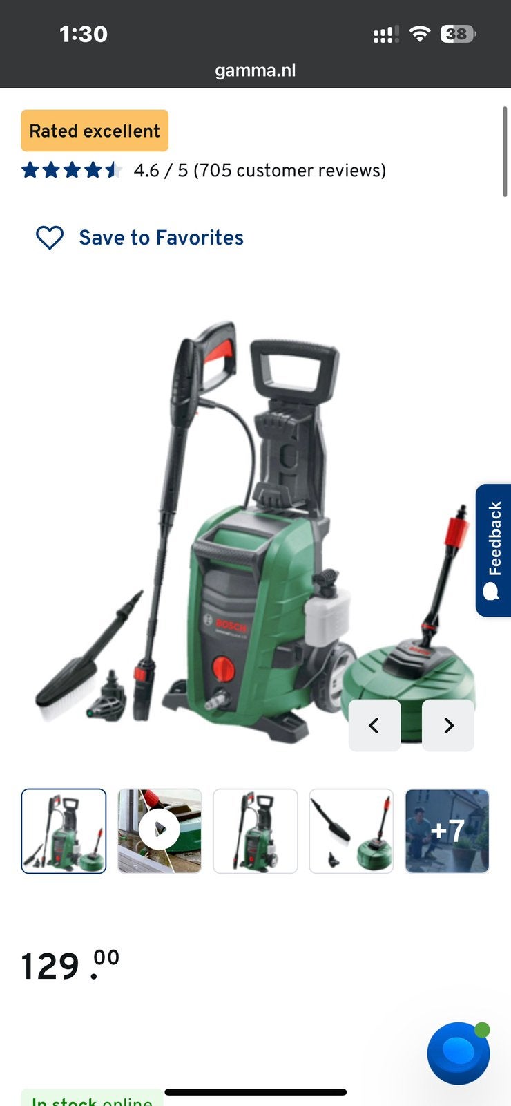 Bosch pressure washer, Ophalen, Zo goed als nieuw, Leeg aquarium