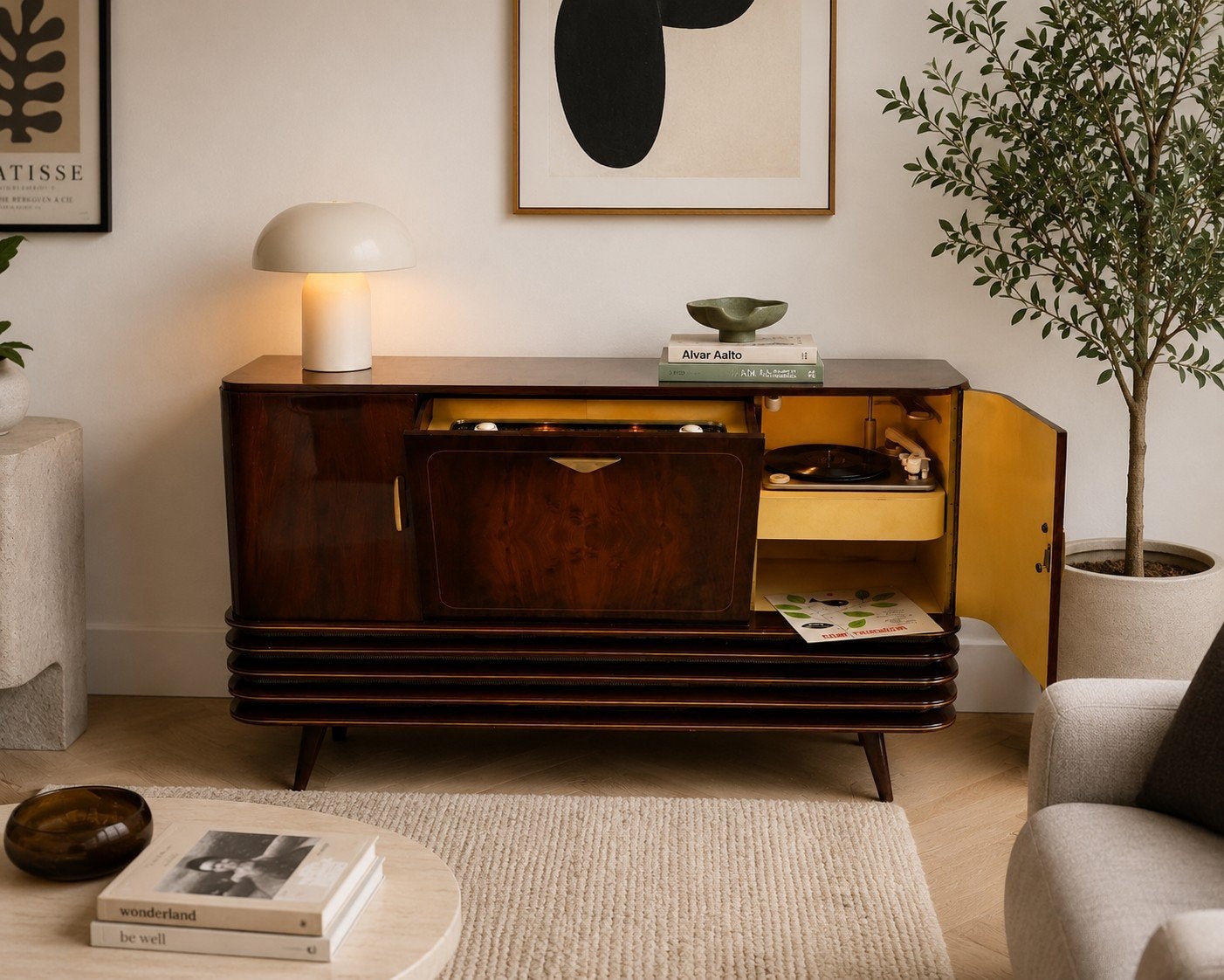 Radiomeubel Loewe Opta Atlanta 1958/59. Gerestaureerd, Ophalen