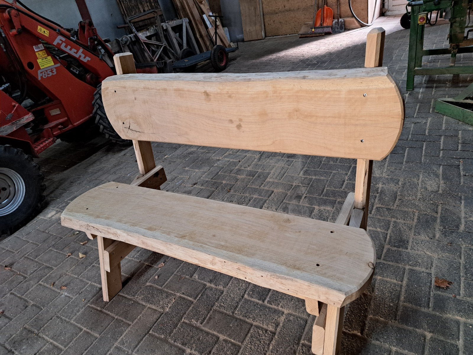 eiken bankjes., Ophalen, Hout