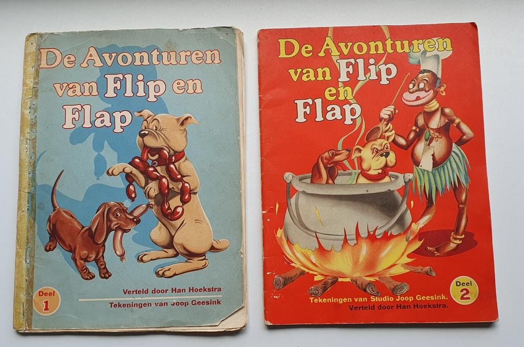 De Avonturen van Flip en Flap - Deel 1 & 2 (Vintage), Ophalen of Verzenden, Gelezen, Han Hoekstra, Fictie algemeen