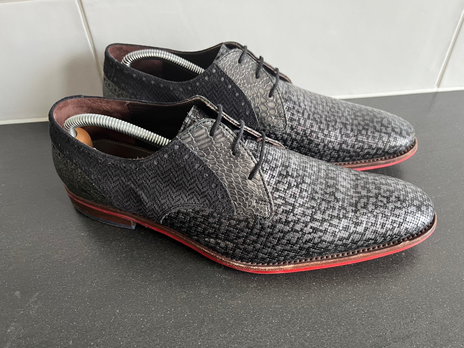 Floris van Bommel herenschoenen maat 8.5 / 42.5, Floris van Bommel, Zwart, Floris van Bommel, Ophalen of Verzenden