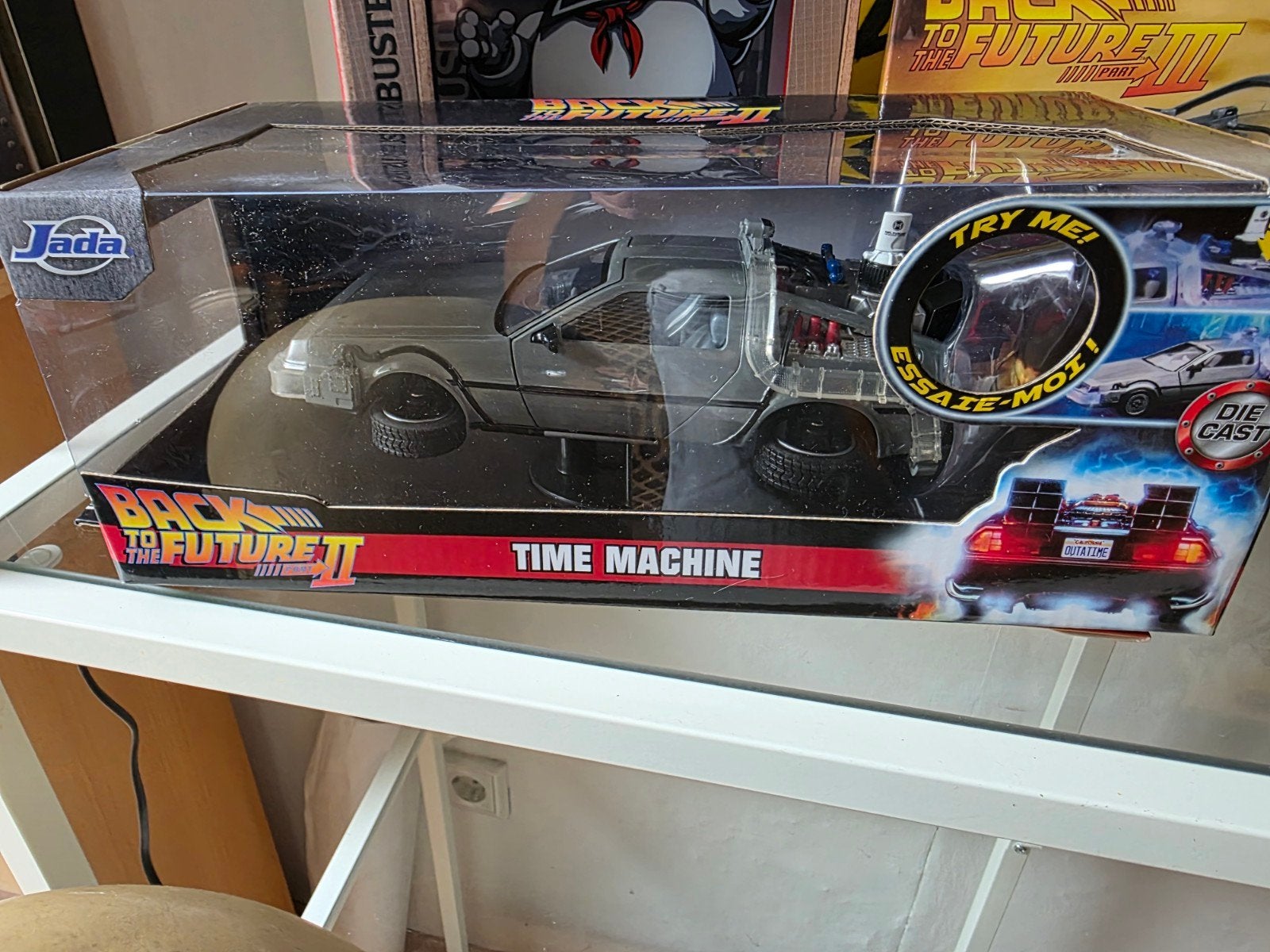 Jada Back to the Future II Time Machine DeLorean, Ophalen of Verzenden, Zo goed als nieuw, Auto, Jada