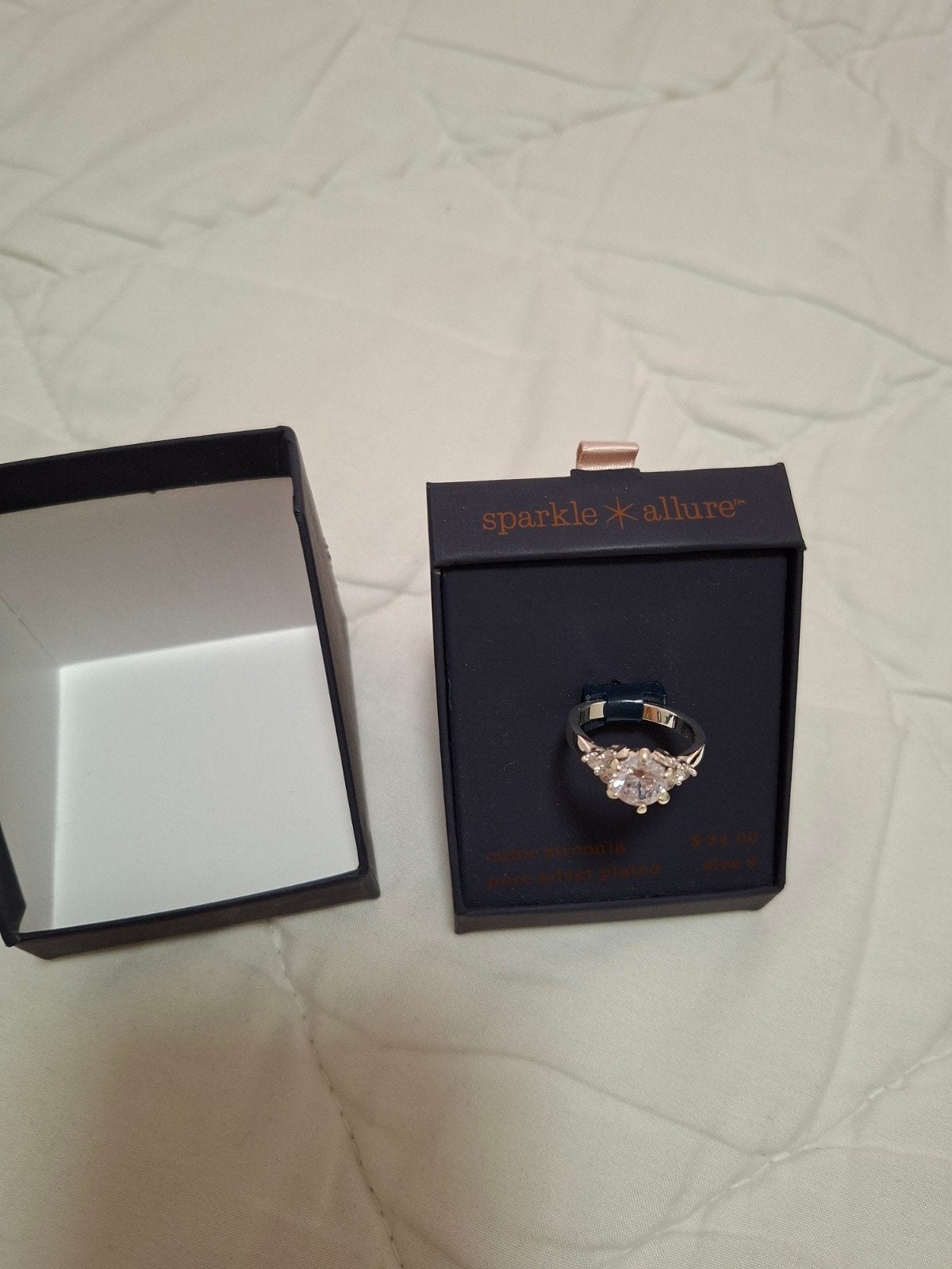 Zilveren ring met zirkonia steen, Ophalen of Verzenden
