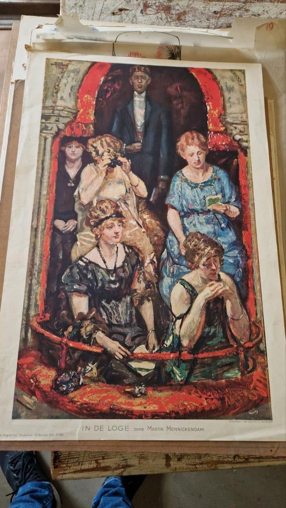 Martin Monnickendam - in de loge, Antiek en Kunst, Kunst | Litho's en Zeefdrukken, Ophalen of Verzenden
