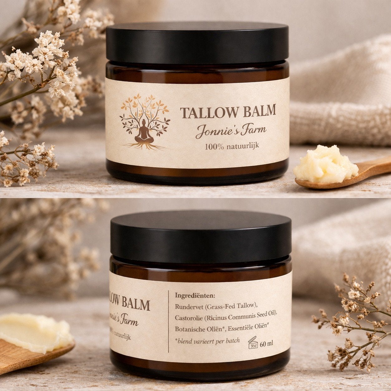 100% natuurlijke gezichtsverzorging (tallow balm), Ophalen of Verzenden, Nieuw, Gehele gezicht, Verzorging