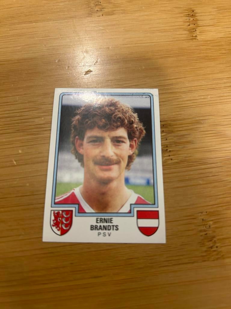 Ernie Brandts PSV Voetbal 86 Panini Sticker, Verzamelen, Sportartikelen en Voetbal, Zo goed als nieuw, Poster, Plaatje of Sticker