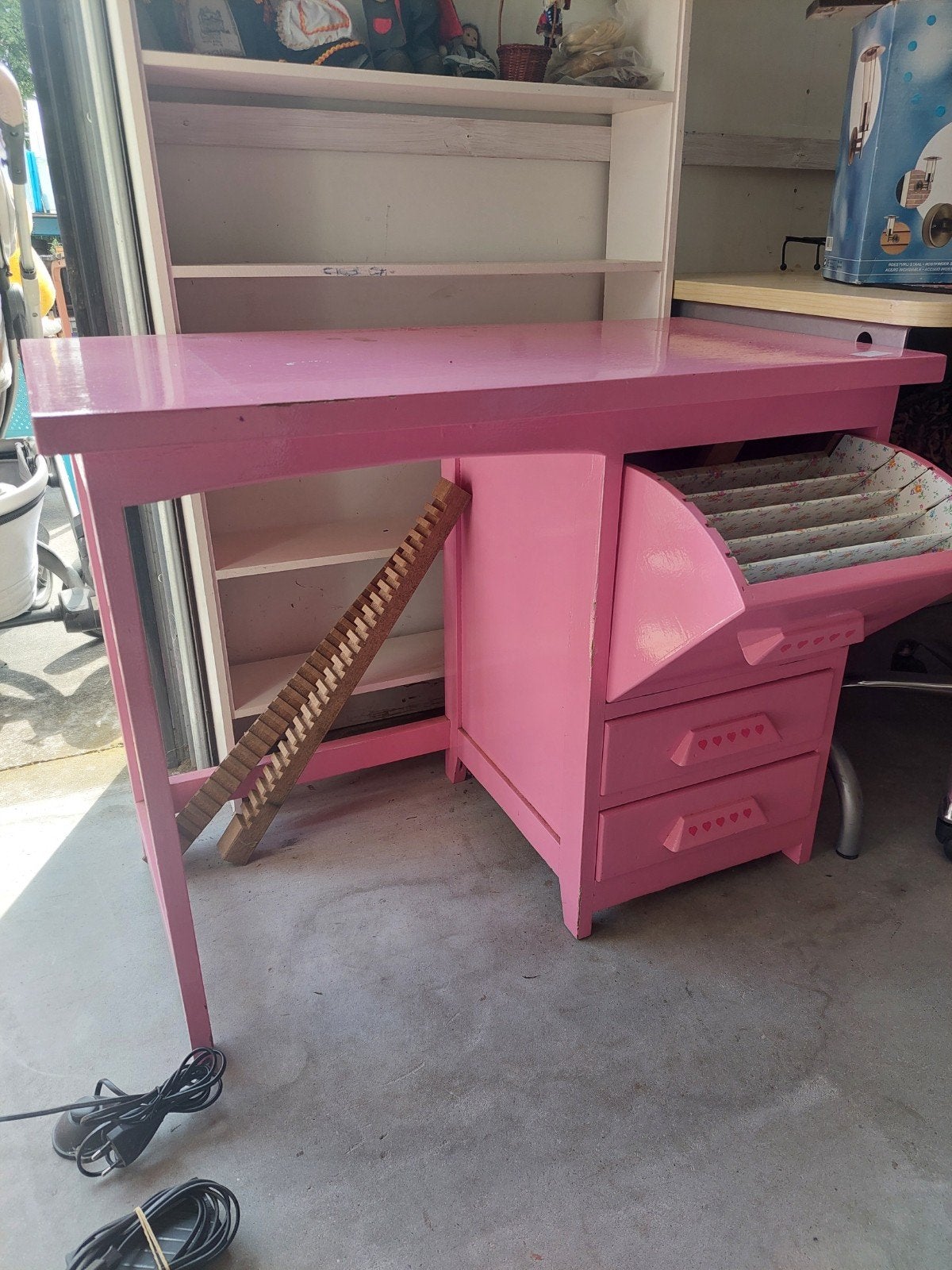 Super Schattig Roze Kinderbureau van hout., Ophalen, Gebruikt