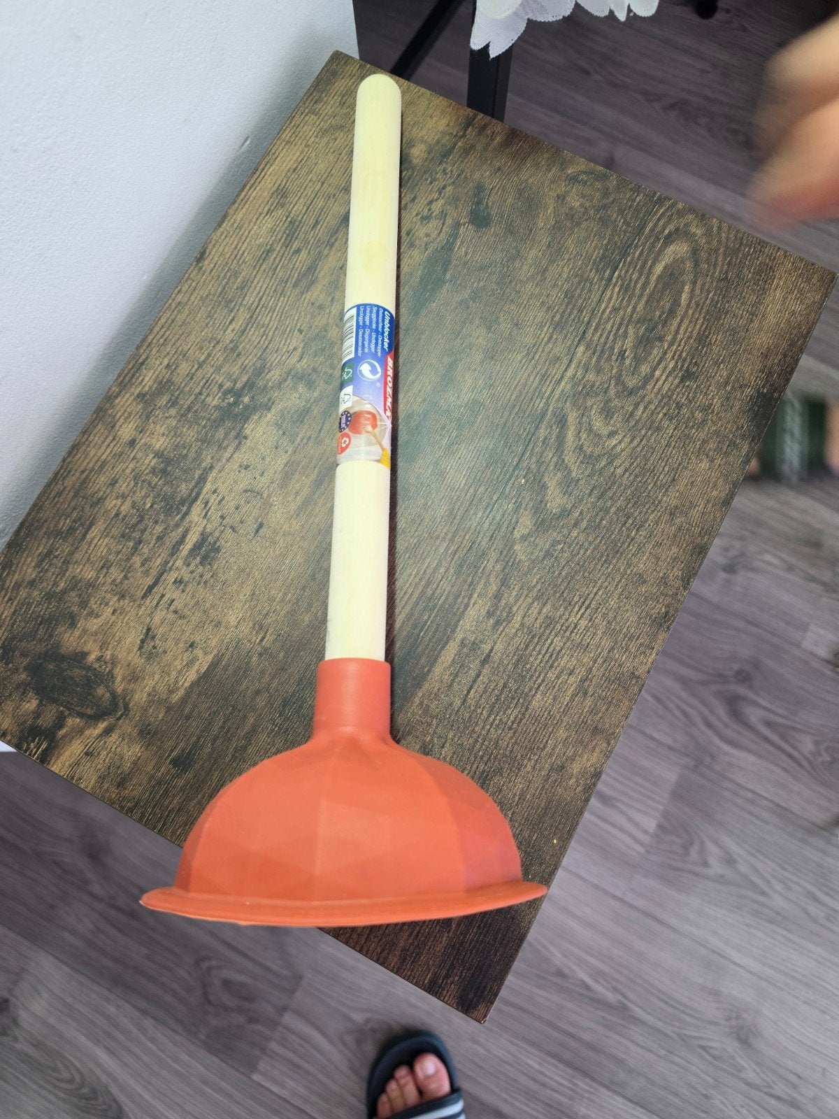 Nieuwe ontstopper met houten steel, Doe-het-zelf en Verbouw, Ophalen of Verzenden, Nieuw