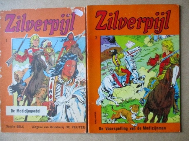 w0373 zilverpijl 9x, Boeken, Meerdere stripboeken, Ophalen, Gelezen