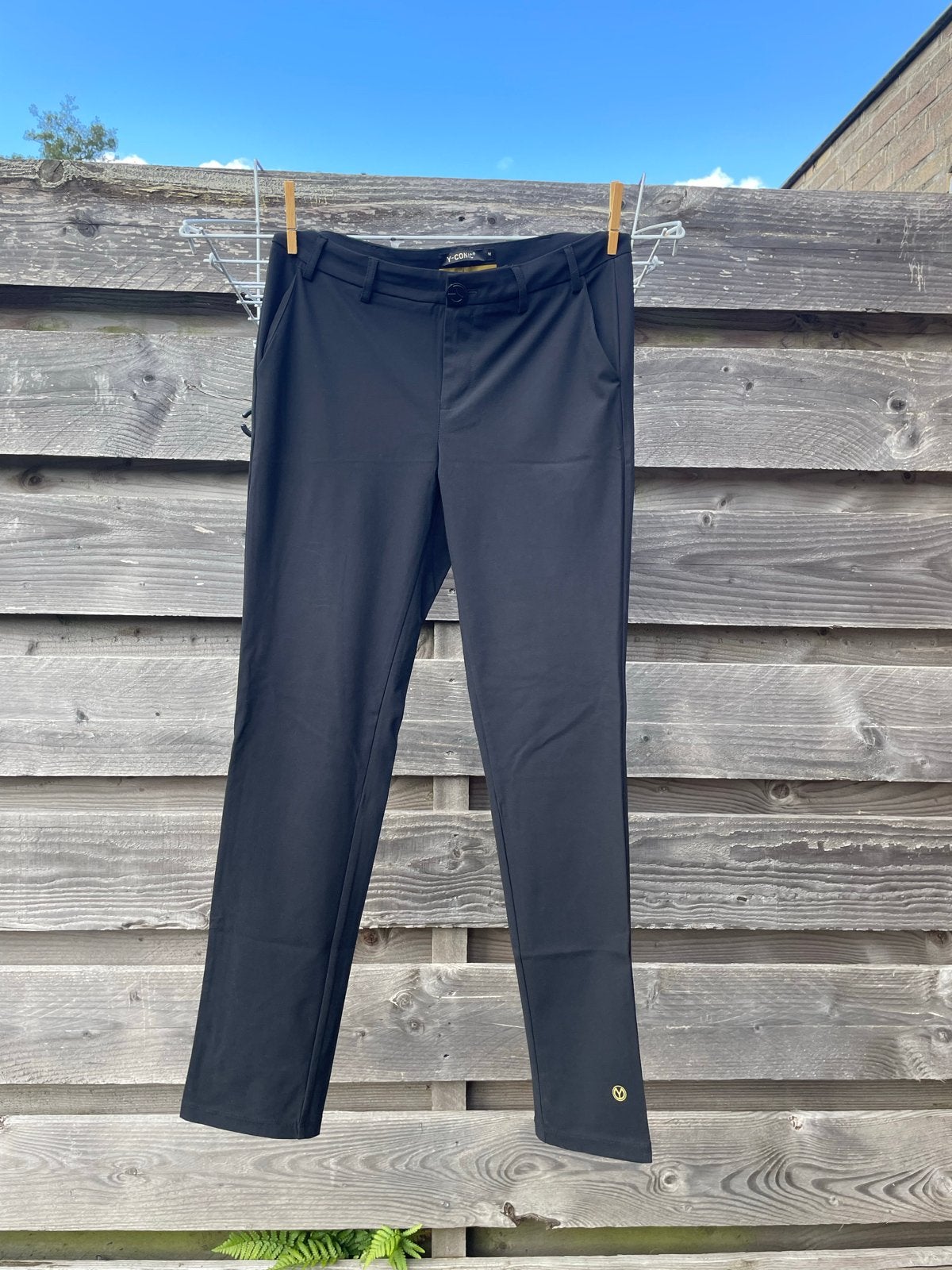 Y-CONIC Zwarte Broek Maat M, Kleding | Dames, Maat 38/40 (M), Zwart, Ophalen of Verzenden, Zo goed als nieuw