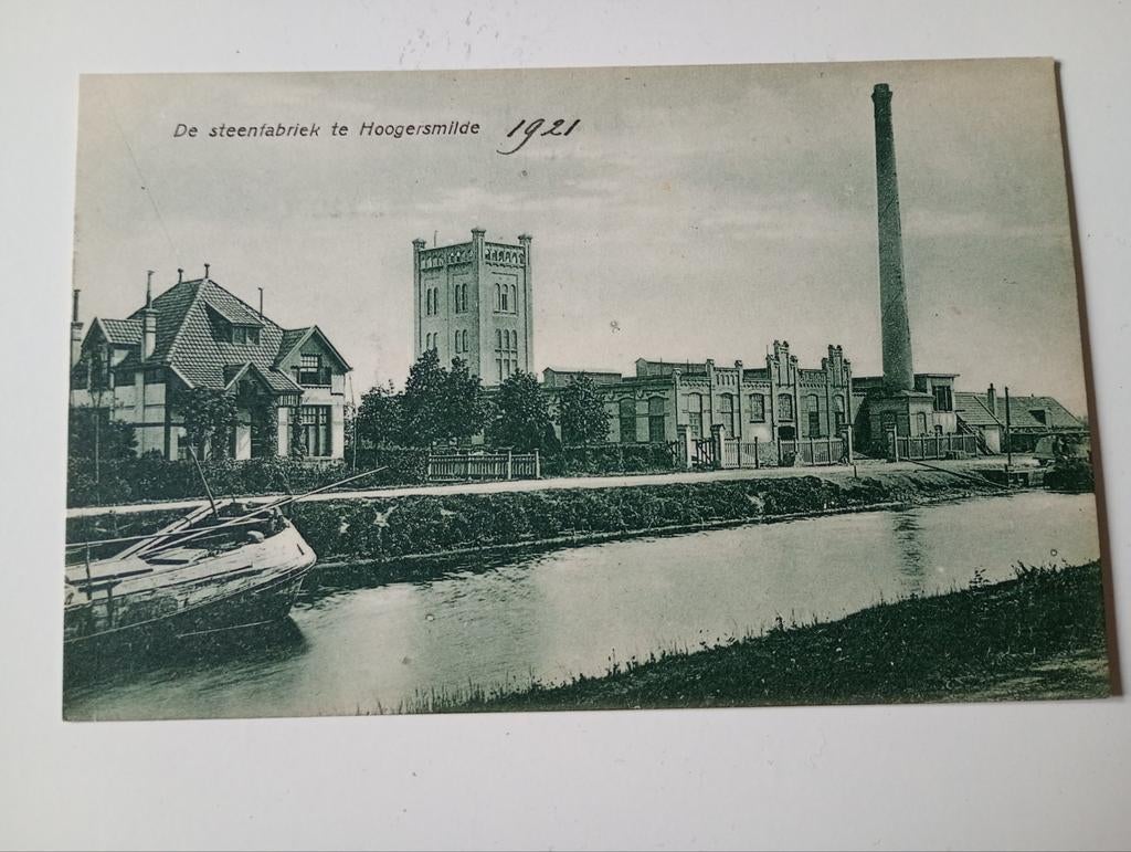 Hoogersmilde Steenfabriek 1921, Ophalen of Verzenden, 1920 tot 1940, Ongelopen, Drenthe
