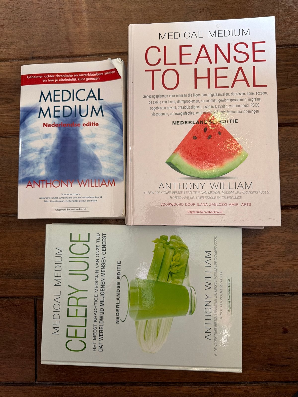 3 boeken van Medical Medium Anthony William, Boeken, Gezondheid, Dieet en Voeding, Gelezen, Dieet en Voeding, Ophalen of Verzenden